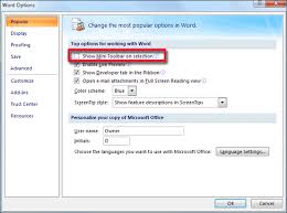 How To Hide Text Formatting Popup Mini Toolbar In Microsoft Word 2007 Wyzant Ask An Expert