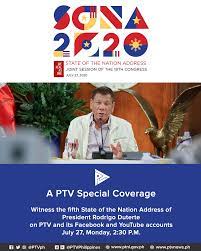 2020 state of the state address. Ptv ð‹ðŽðŽðŠ Witness The Fifth State Of The Nation Address Facebook