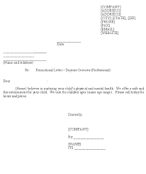 Sample Letter For Promotional Letter Daycare Or Childcare Services Professional Template Download From Business Operations Service Contracts