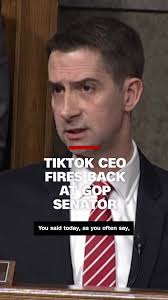 Sen. Tom Cotton (R-AR) repeatedly asks TikTok CEO Shou Zi Chew, who is from  Singapore, whether he is Chinese and a member of the Chinese Communist  Party. #CNN #News #TikTok #Congress #TikTokCEO ...