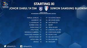Sepak mula dijadualkan pada pukul 9:00 malam. Arenasukan Line Up Jdt Vs Suwon Samsung Bluewings Stanby Live Jam 8 45 Malam Ini Jdtfc Acl2020 Facebook