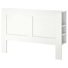 Brimnes Headboard With Storage Compartment White Full Double Ikea En 2020 Cabeceras Ikea Ocultar Cables