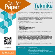 Check spelling or type a new query. Institut Informatika Indonesia Ikado Call For Paper Jurnal Teknika Vol 10 No 1 Maret 2021