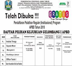 Pendaftaran mahasiswa baru universitas gunadarma. Pelatihan Kerja Jawa Timur Gratis Oleh Dana Apbn Dan Apbd Tahun 2018 Indbeasiswa