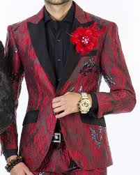 Black And Red Prom Tux Fashion Suit For Men Tuxedo V Red Fashion Prom Suits 2020 Fashion Suits For Men Prom Suits Black And Red Prom Suits