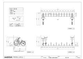 bc 40 自転車ラック 駐輪場のビシクレット コミセン 設計図面 自転車ラック