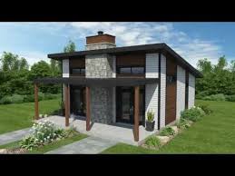 Decouvrez Le Plan 1909 Bh Bonzai Qui Vous Plaira Pour Ses 2 Chambres Et Son Style Moderne Rustique Contemporary House Plans Small Modern Cabin Modern Style House Plans