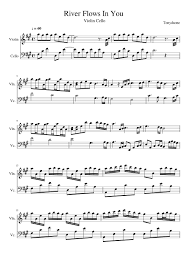Free sheet music with guitar chords download. River Flows In You Violin Cello Sheet Music For Violin Cello String Duet Musescore Com