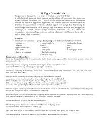 Record your measurements in the data table on your lab sheet. Osmosis Lab Egg