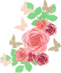 Here's a lovely assortment of paper flowers to make, i've organized them in a few sections for easier browsing: Buy Fonder Mols 3d Paper Flowers Backdrop Rose Pink Set Of 16 Baby Girl Nursery Paper Flower Wall Decor Nursery Decor Wedding Centerpiece Online In Turkey B07qyclxjb