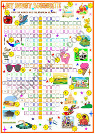 Check spelling or type a new query. My Sunny Summer Crossword Puzzle Esl Worksheet By Spied D Aignel