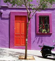 Purple Building Barcelona Colour Architecture Purple Door Exterior House Colors