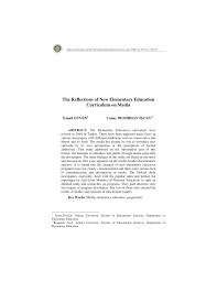 PDF) The Reflections of New Elementary Education Curriculum on Media