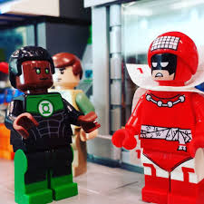 John Stewart Explaining To Calendar Man Why It S A Bad Idea To Pick Any Holiday For Committing Crime Lego Bric In 2020 Lego Batman Movie Lego Dc Lego Photography