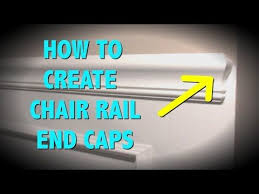 Chair rail height is 36 inches to save the wall from chair dings, right? How To Make End Caps For A Chair Rail Youtube Chair Rail Basement Remodeling Chair Rail Molding
