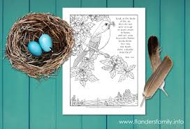 Coloring pages are fun for children of all ages and are a great educational tool that helps children develop fine motor skills, creativity and color recognition! Look At The Birds Coloring Page Flanders Family Homelife