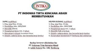 Check spelling or type a new query. Lowongan Kerja Medan Desember 2020 Sma Smk Pt Indomas Tirta Kencana Abadi Intika
