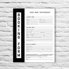 Booking Form Photography Contract Form Session Booking Photography Contract Photography Invoice Photography