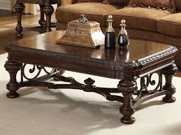This gives the glass coffee table a fluid and seamless look. A R T Furniture Valencia Dark Oak 54 L X 34 W Rectangular Cocktail Table At2093002304