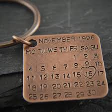 Bronze Gift 8th Anniversary 19th Anniversary 22nd Anniversary Bronze Anniversary Gift For Him Bronze Bronze Key Chain Calendar Bronze Anniversary Gifts Bronze Anniversary Bronze Gifts