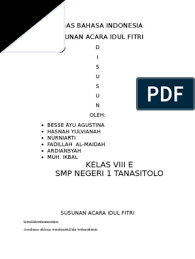 Jul 16, 2016 · 1. Susunan Acara Idulfitri