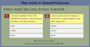 Community contributor this post was created by a member of the buzzfeed community.you can join and make your own posts and quizzes. Trivia Quiz How Well Do You Know Castle