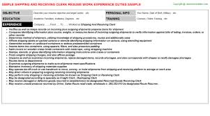 Taking responsibility for inventory reconciliation. Shipping And Receiving Clerk Resume Sample