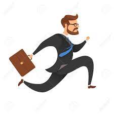 A hurry to + inf tener* prisa or (aml tb) apuro por+inf. A Businessman With A Suitcase Is In A Hurry Running And Jumping Royalty Free Cliparts Vectors And Stock Illustration Image 79144347