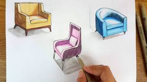 How To Draw Chairs In Perspective How To Draw Furniture In Perspective How To Draw Interiors In Pe Point Perspective Drawing Interior Furniture Design Sketches