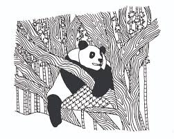 Buy panda art print by psydrian. Panda Coloring Page For Adults Panda Coloring Pages Tree Coloring Page Animal Coloring Pages