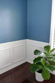 This homey blue dining room says a lot about a comfortable space while you dine and have fun! New Dining Room With Olympic One Paint In Smoke Blue