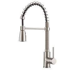 They often come with some of the best performance available, with excellent volume flow and water consumption. Kraus Commercial Style Kitchen Faucet With Spring Spout And 3 Function Pull Down Sprayer Stainless Steel Finish Walmart Com Walmart Com