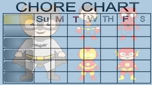 Awesome Superhero Batman Chore Chart Behavior Chart With Button Rewards