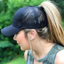 Ponytail Baseball Cap Black Ponytail Beanie Ponytail Hat Baseball Cap