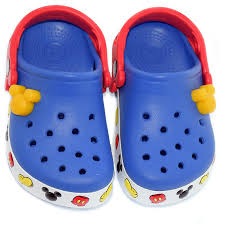 Disney Kids Crocs Shoes - Blue Light Up Mickey Icon