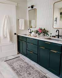 What is the cheapest option available within green bathroom vanities? Lonny S Instagram Post Emerald Green Is The New Black Design And Photo By Craven Haven Green Bathroom Green Vanity House Bathroom