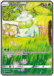Spottloska spottar i din pokemons ansikte, du kan inte attackera på 1 runda. Bulbasaur Base Set 44 102 Extended Art Custom Pokemon Card Pokemon Cards Cool Pokemon Cards Bulbasaur