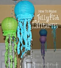 How To Make Jellyfish Lanterns Finding Time To Fly Jellyfish Lantern Jellyfish Decorations Sea Birthday Party