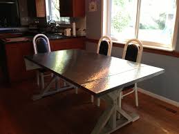 5 out of 5 stars. Hand Crafted Custom Hammered Stainless Steel Dining Table By Bk Renovations Inc Custommade Com