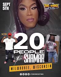 I’m Bringing 20 Vs 1 To Milwaukee! This will be the biggest show to hit the  Midwest! My first guest is Shamar! Dm me