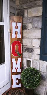 Ohio State Home Sign Rustic Farmhouse Outdoor Sign Etsy In 2021 Buckeye Crafts Ohio State Crafts Ohio State Decor