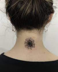 Neck Sunflower Tattoo Sunflower Tattoos Sunflower Tattoo Back Of Neck Tattoo