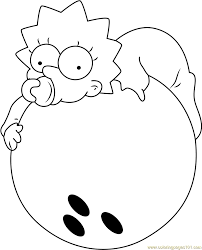 Hundreds of free spring coloring pages that will keep children busy for hours. Maggie Simpson Bowling Coloring Page For Kids Free Maggie Simpson Printable Coloring Pages Online For Kids Coloringpages101 Com Coloring Pages For Kids