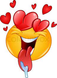 Our smileys faces text art are based on emojis or specials symbols. In Love Emoticon With Hearts And Stock Vector Colourbox
