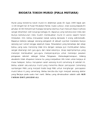 Sesungguhnya pencapaian pencapaian ini membolehkan beliau di nobatkan sebagai tokoh murid sekolah kebangsaan seri pantai 2011. Biodata Tokoh Murid
