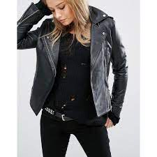 Muubaa Contrast Panel Fitted Jacket 4 700 Zar Liked On Polyvore Featuring Outerwear Jackets Black Leather J Leather Jacket Muubaa Leather Jacket Jackets