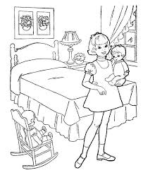 These thematic pictures of bedroom are analogous to a visual dictionary. Online Coloring Pages Coloring Pagegirl And Doll Bedroom Coloring Pages For Kids