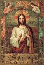 Jesus Holding The Eucharist First Communion Gift Vintage Etsy In 2020 Antique Holy Card Catholic Art Eucharist