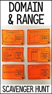 Domain And Range Scavenger Hunt Differentiation Math Teaching Algebra Teaching Math