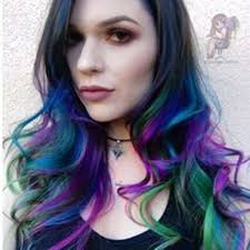 Straight purple & blue ombre. 44 Incredible Blue And Purple Hair Ideas That Will Blow Your Mind
